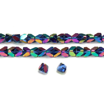 Cut Crystal Bead - V-Cut 04MM SAPPHIRE IRIS