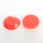 Plastic Flat Back Rose Cut Rhinestone - Round 20MM CORAL