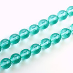 Czech Pressed Glass Bead - Smooth Round 08MM COATED APATITE