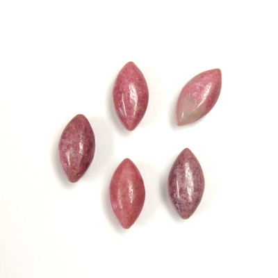 Gemstone Cabochon - Navette 12x6 RHODONITE