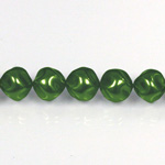 Czech Glass Pearl Bead - Baroque Round 06MM HUNTER GREEN 70958