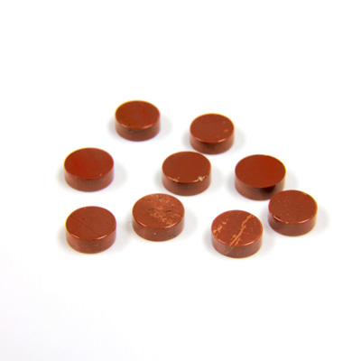 Gemstone Flat Back Flat Top Straight Side Stone - Round 05MM RED JASPER