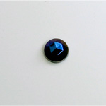 Glass Flat Back Rauten Rose - Round 09MM IRIS BLUE Coated