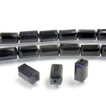 Chinese Cut Crystal Bead - Rectangle 08x4x4MM JET