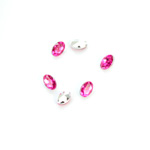 Plastic Point Back Foiled Stone - Oval 06x4MM ROSE