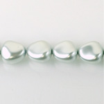 Czech Glass Pearl Bead - Potato 16x14MM LT BLUE 70462