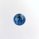 Glass Medium Dome Lampwork Cabochon - Round 13MM BLUE SWIRL (02953)