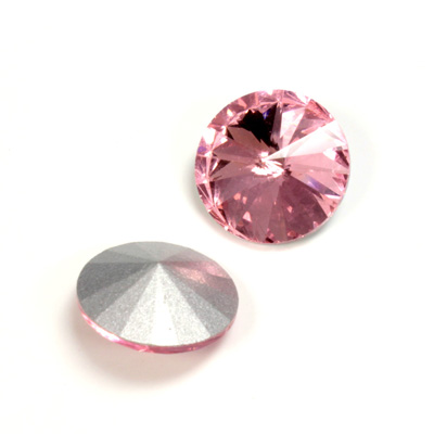 Cut Crystal Point Back Rivoli 16MM ROSE