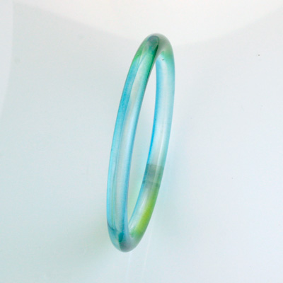 Acrylic Bangle -Round Domed 9MM AQUA GREEN