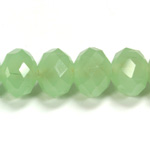 Chinese Cut Crystal Bead - Rondelle 09x12MM OPAL GREEN