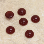 Glass Medium Dome Cabochon - Round 09MM CORNELIAN