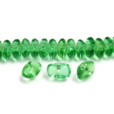 Glass Bead TablePolished - Nugget 04x8MM EMERALD