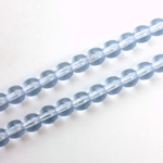 Czech Pressed Glass Bead - Smooth Round 06MM LT SAPPHIRE