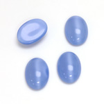 Glass Medium Dome Cabochon - Oval 14x10MM MOONSTONE BLUE