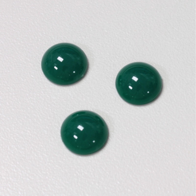 Plastic Flat Back Opaque Cabochon - Round 11MM JADE