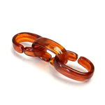 Italian Plastic Links - Mixed Color Smooth Oval Split Link 19x13MM TORTOISE