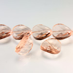 Chinese Cut Crystal Bead - Round Twist 18MM ROSE