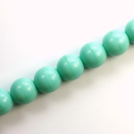 Czech Pressed Glass Bead - Smooth Round 10MM TURQUOISE