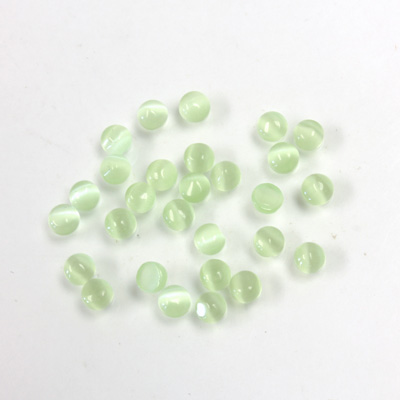 Fiber-Optic Cabochon - Round 02.5MM CAT'S EYE LT GREEN