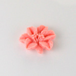 Plastic Carved No-Hole Flower - Lily 18x15MM LT CORAL